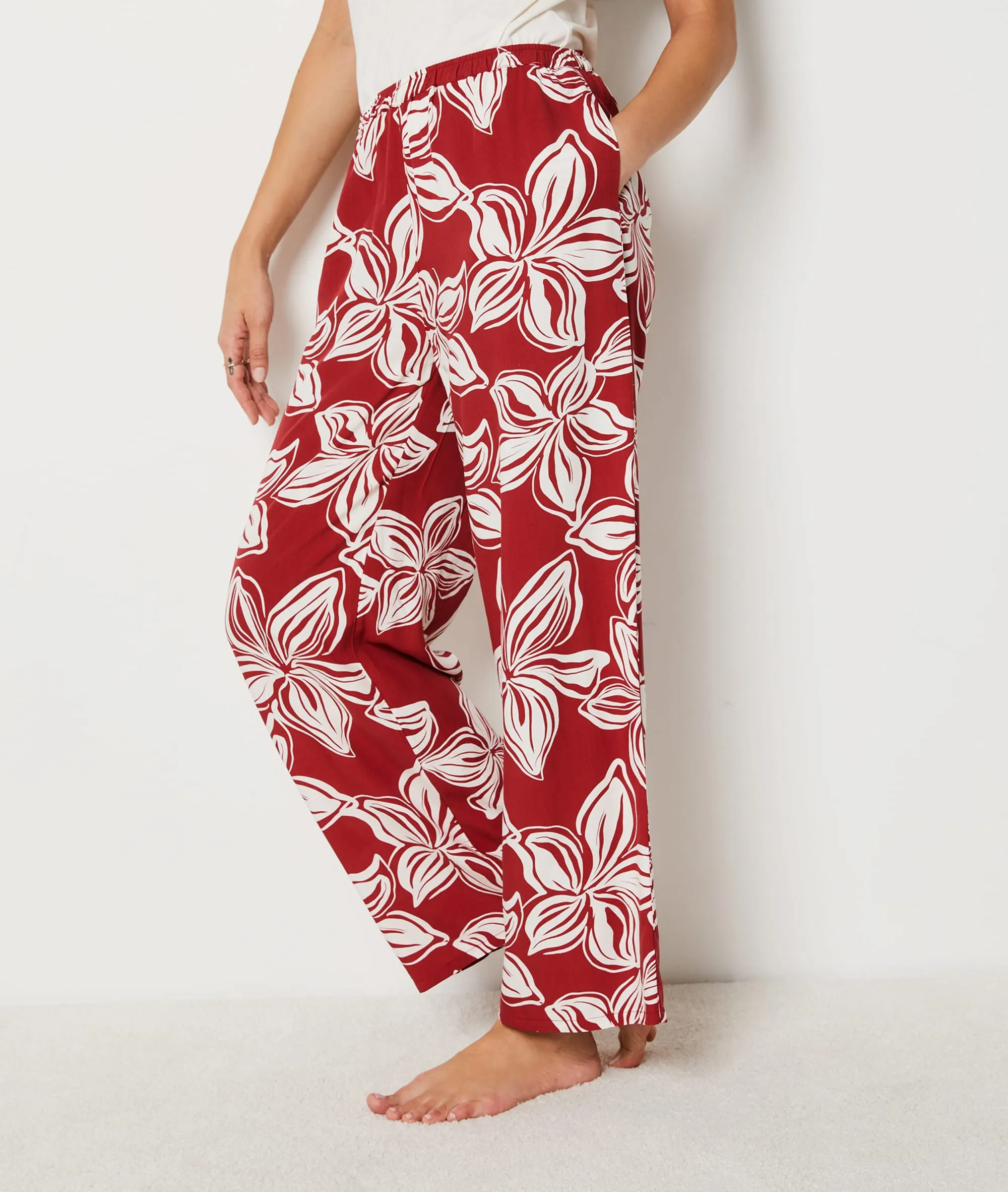 PANTALóN PIJAMA 7/8 ESTAMPADO FLORAL RUBI TERRACOTTA  ETAM