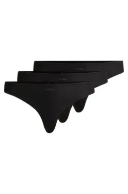 Paquete de tres tangas de microfibra elástica