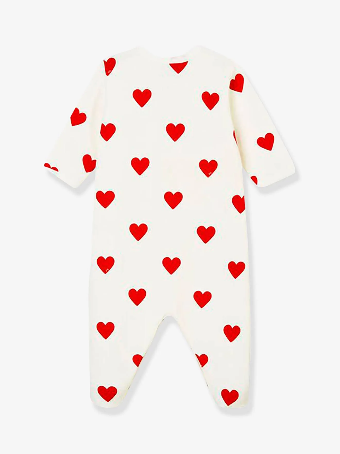 Pelele para bebé con corazones de felpa Petit Bateau