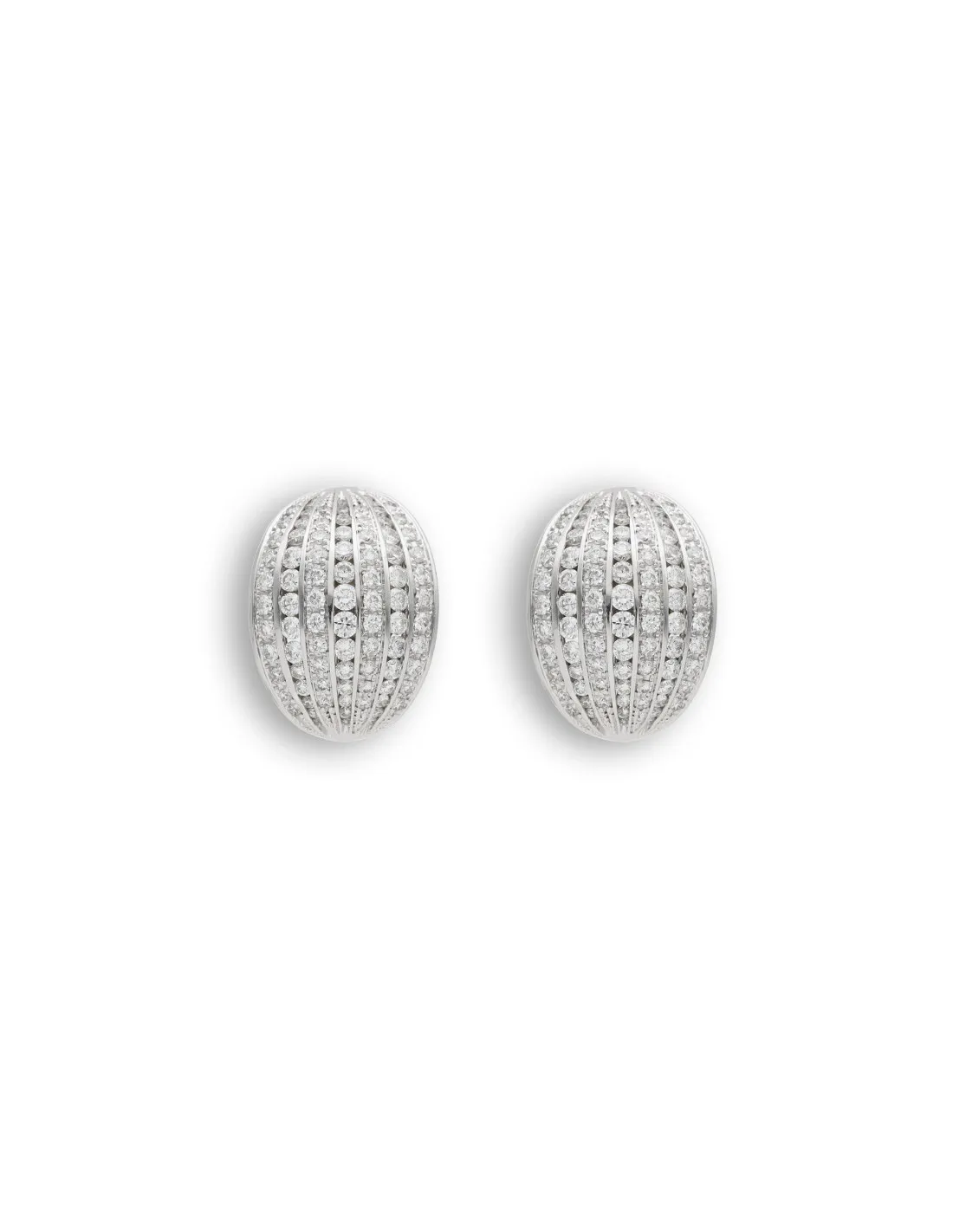 Pendientes Oro Blanco Y Diamantes