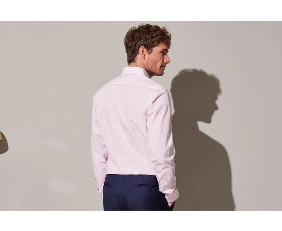 PINK AND WHITE STRIPED POPLIN SHIRT  MAXIMILIEN