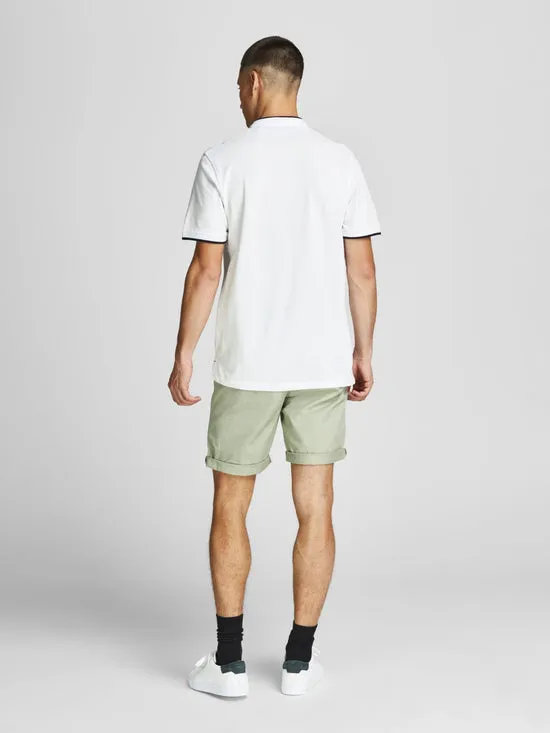 Polo básico de cuello mao blanco JJEPAULOS