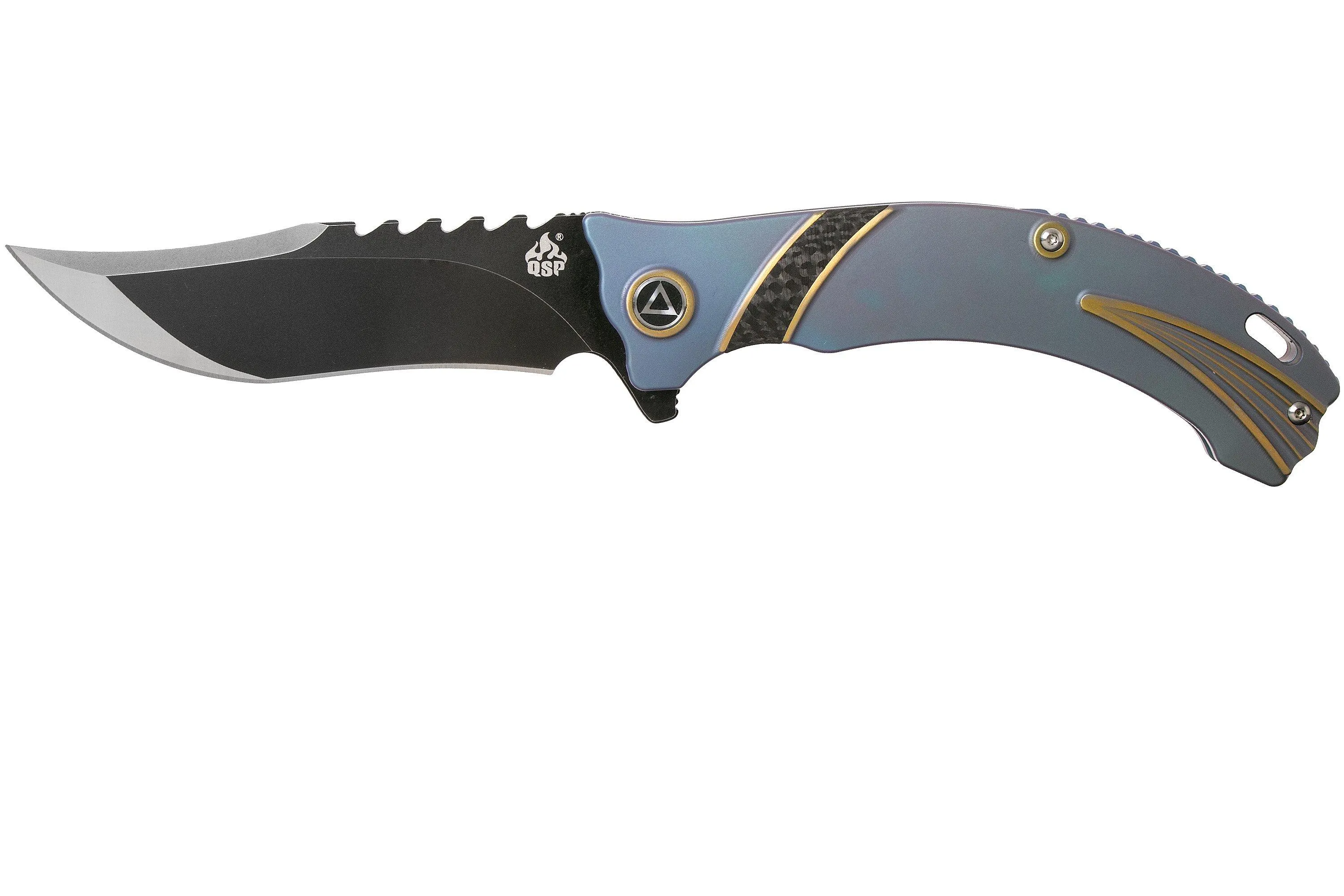 QSP KNIFE KYLIN QS119B TITANIUM CARBONFIBER NAVAJA