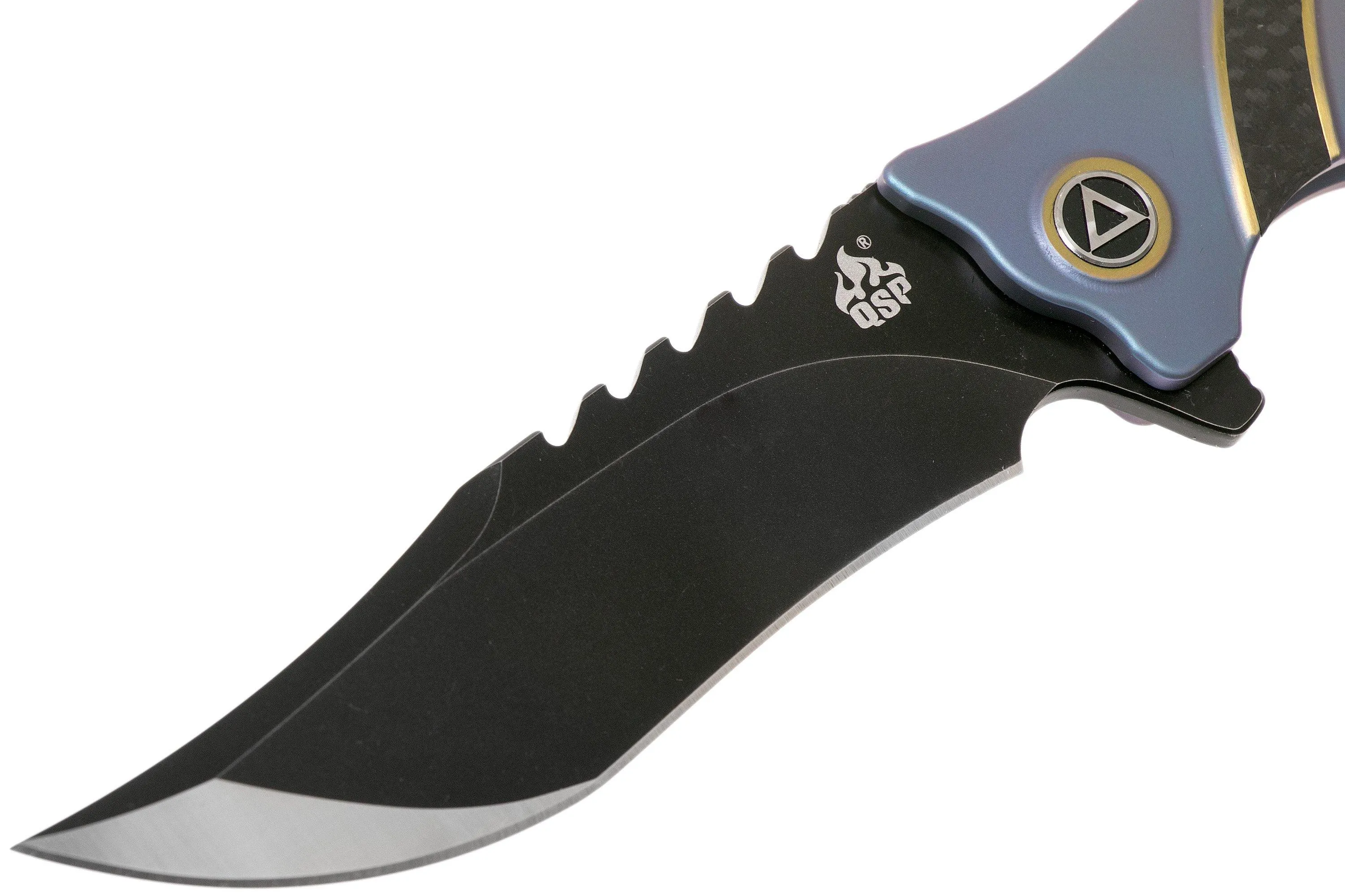 QSP KNIFE KYLIN QS119B TITANIUM CARBONFIBER NAVAJA
