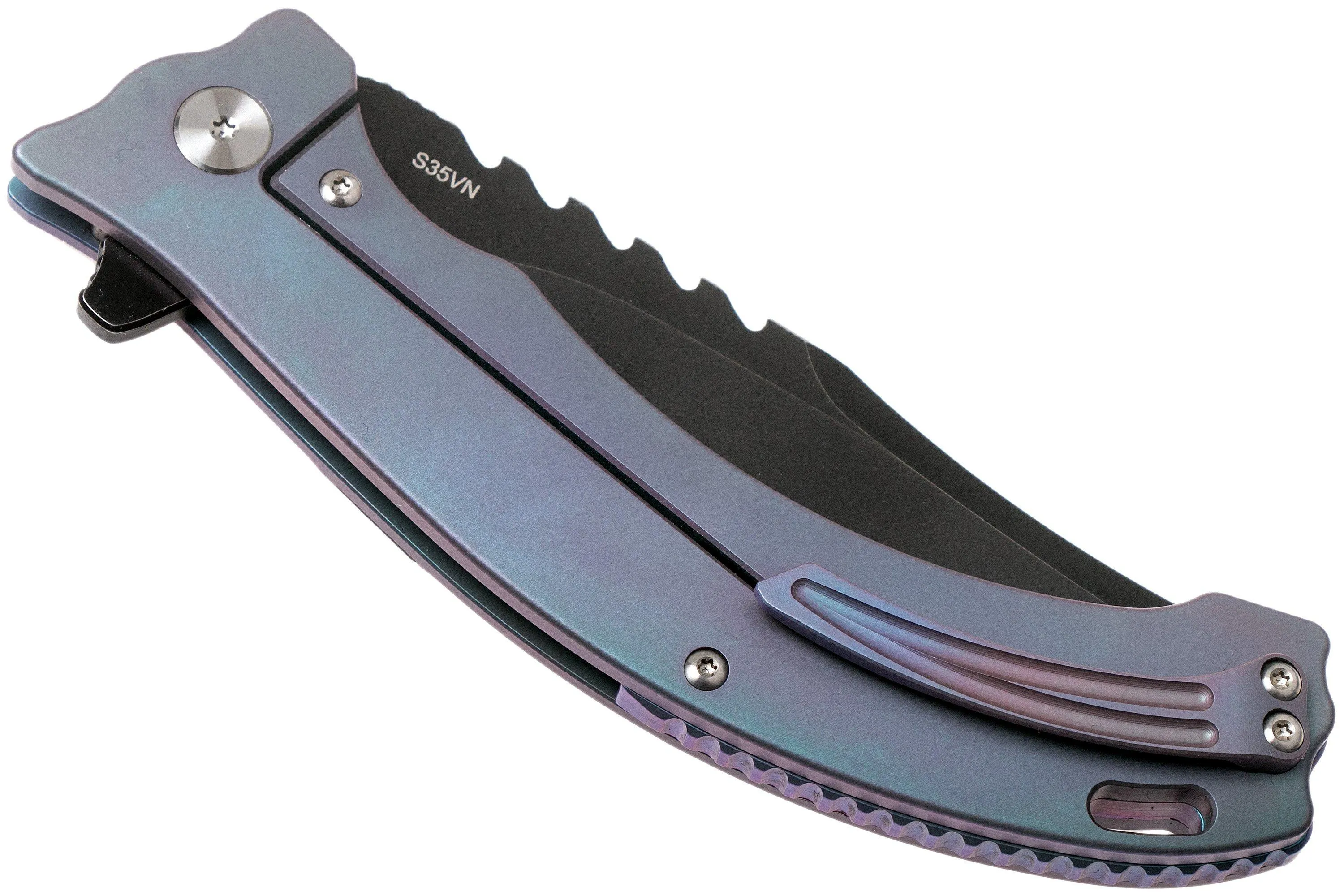 QSP KNIFE KYLIN QS119B TITANIUM CARBONFIBER NAVAJA