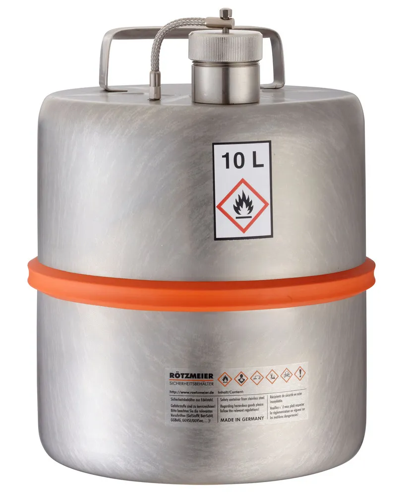 Recipiente para transporte en acero inoxidable, volumen de 10 litros
