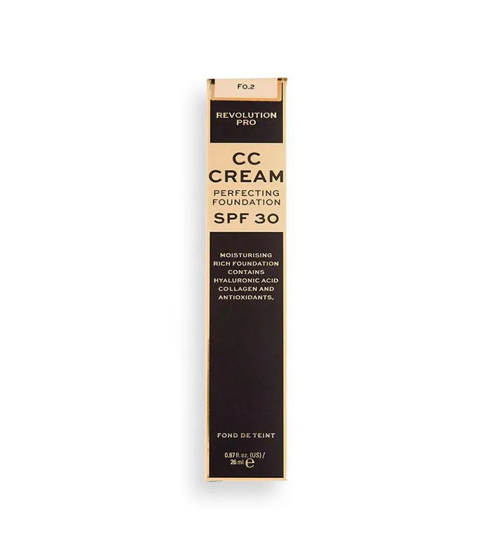 REVOLUTION PRO  CC CREAM PERFECTING FOUNDATION SPF 30  F0.2