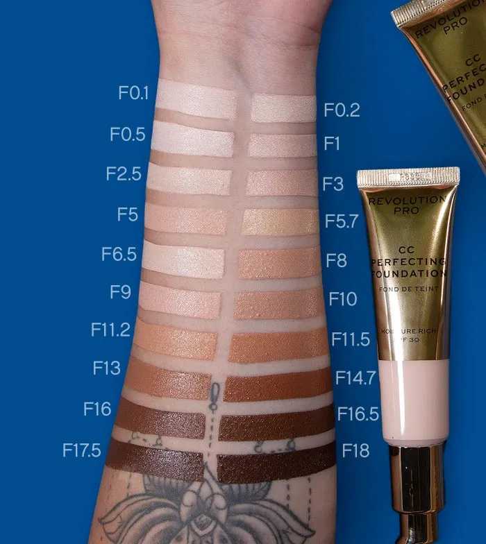 REVOLUTION PRO  CC CREAM PERFECTING FOUNDATION SPF 30  F0.2
