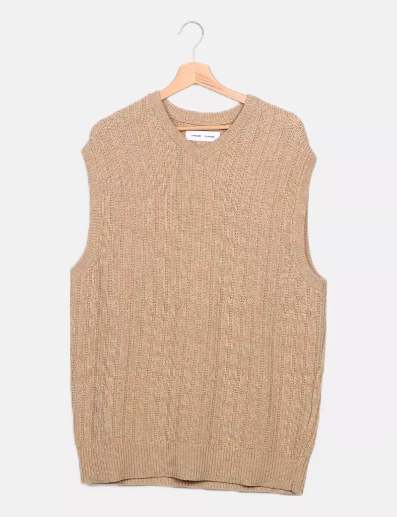 Samsoe samsoe Chaleco punto beige