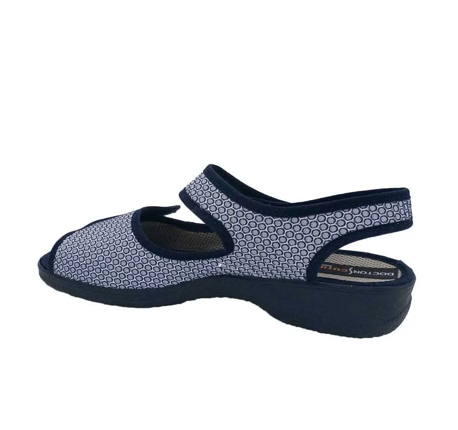 SANDALIA DOCTOR CUTILLAS 21783 ANATÓMICA 2 VELCROS PLAYERA CALLE DE MUJER MARINO 27647