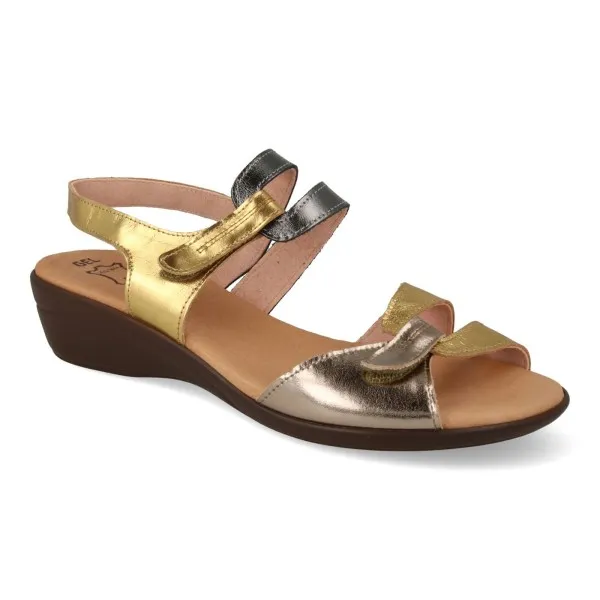 SANDALIAS CUÑA MEDIA COMODAS MUJER MOD. SOLERA METAL