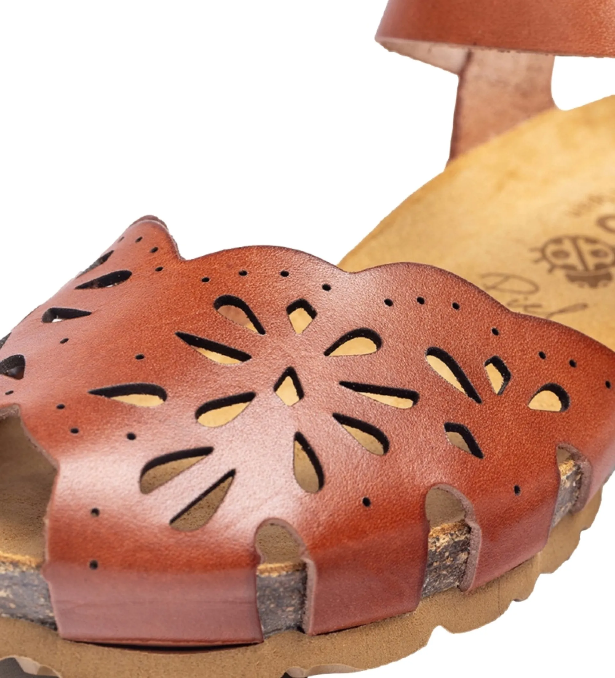 Sandalias de Piel Monaco 047 marrón