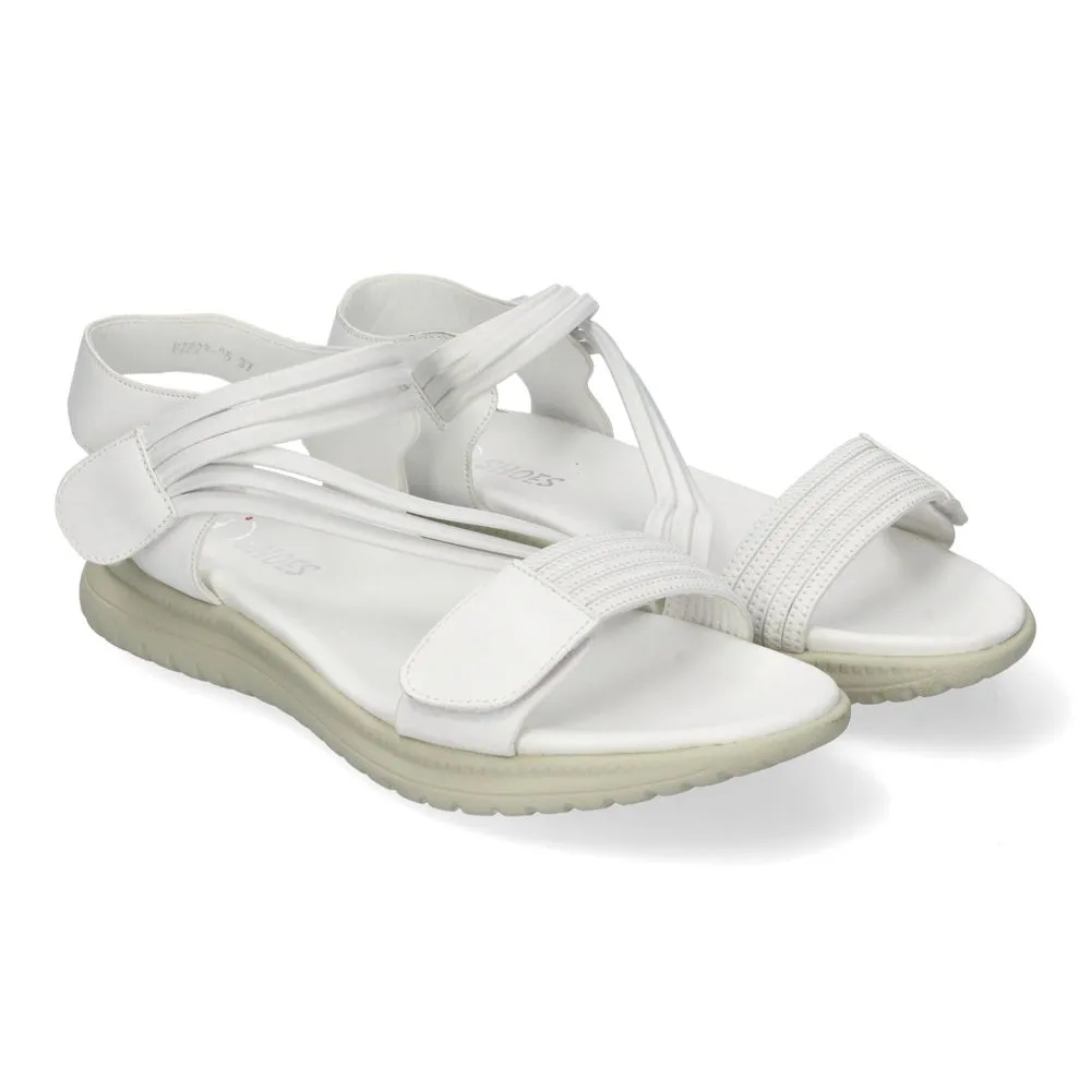 Sandalias Planas para Mujer. Cómodas y Elegantes con Diseño Moderno Tiras Cruzadas Elásticas y Cierr