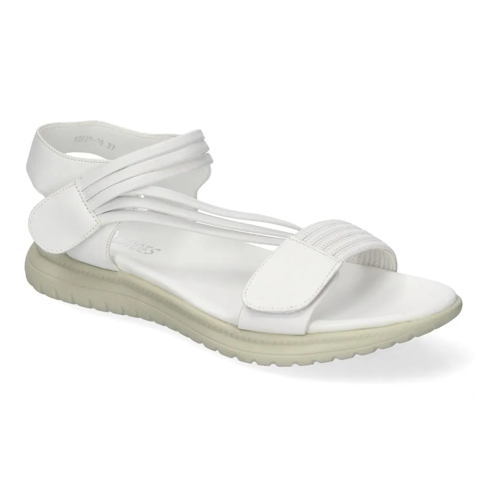 Sandalias Planas para Mujer. Cómodas y Elegantes con Diseño Moderno Tiras Cruzadas Elásticas y Cierr