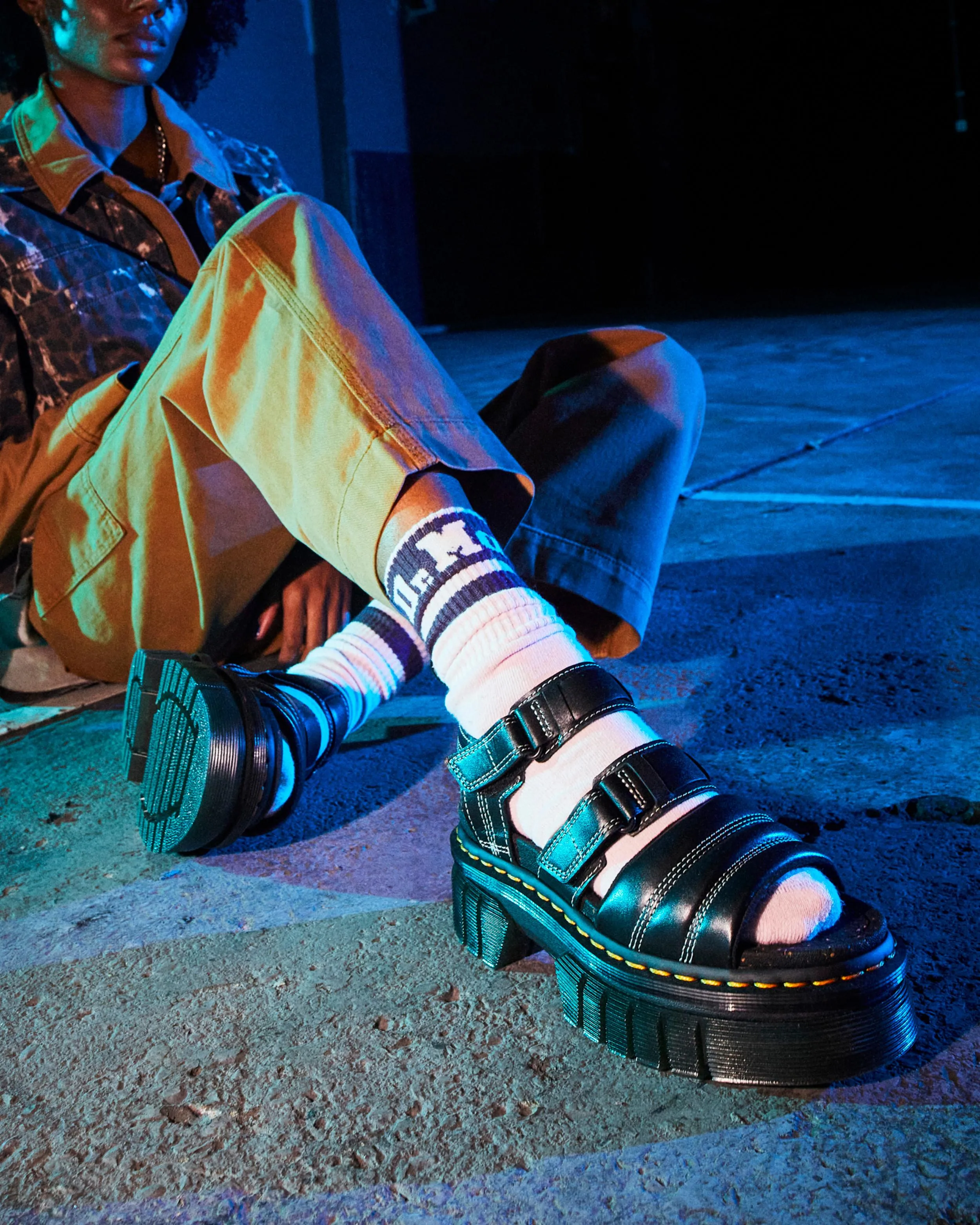 Sandalias Ricki con 3 tiras en piel