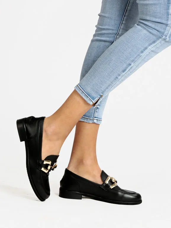 Solada Mocasines mujer piel con hebilla