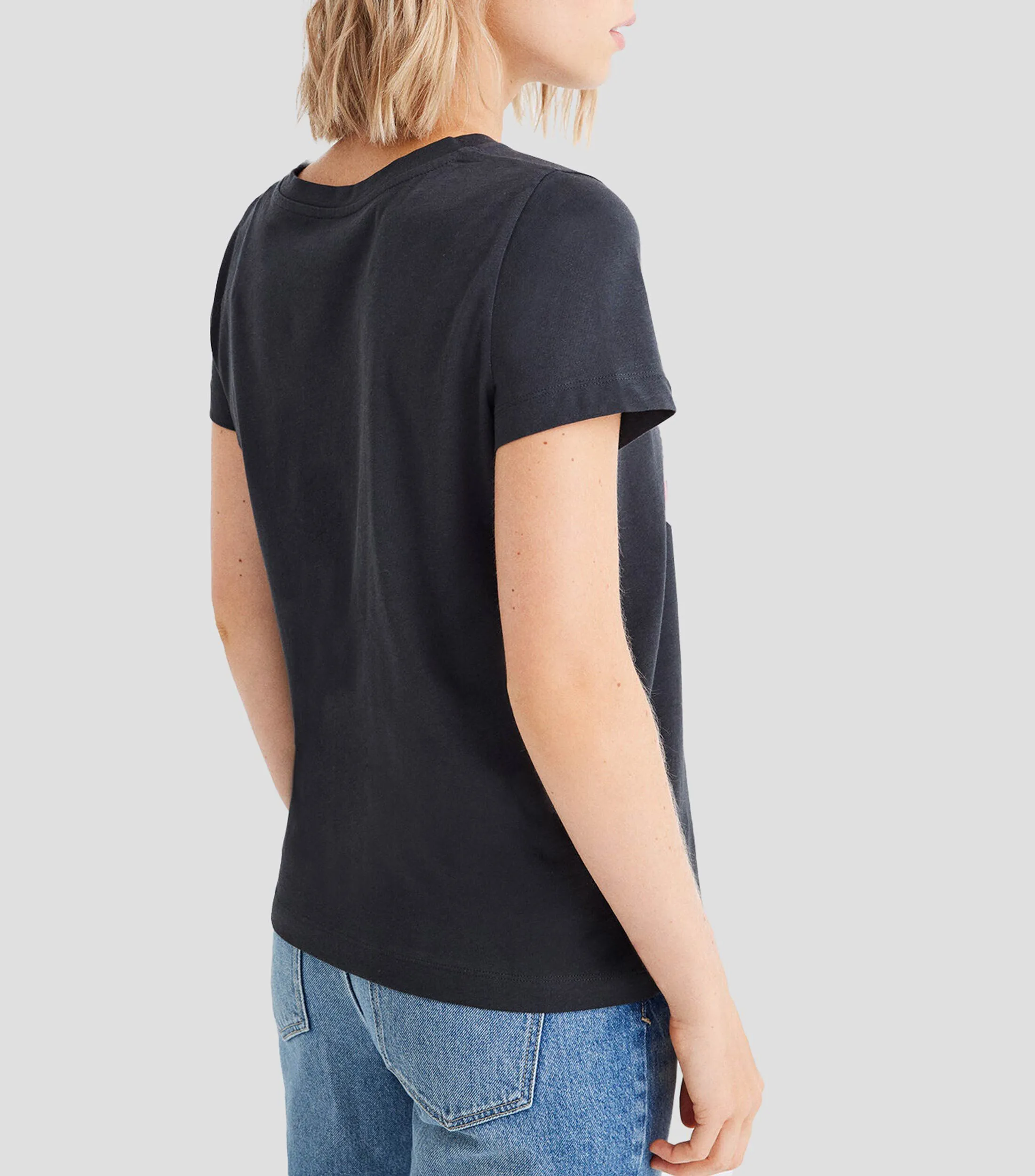 Springfield Playera de cuello redondo con manga corta estampada Mujer