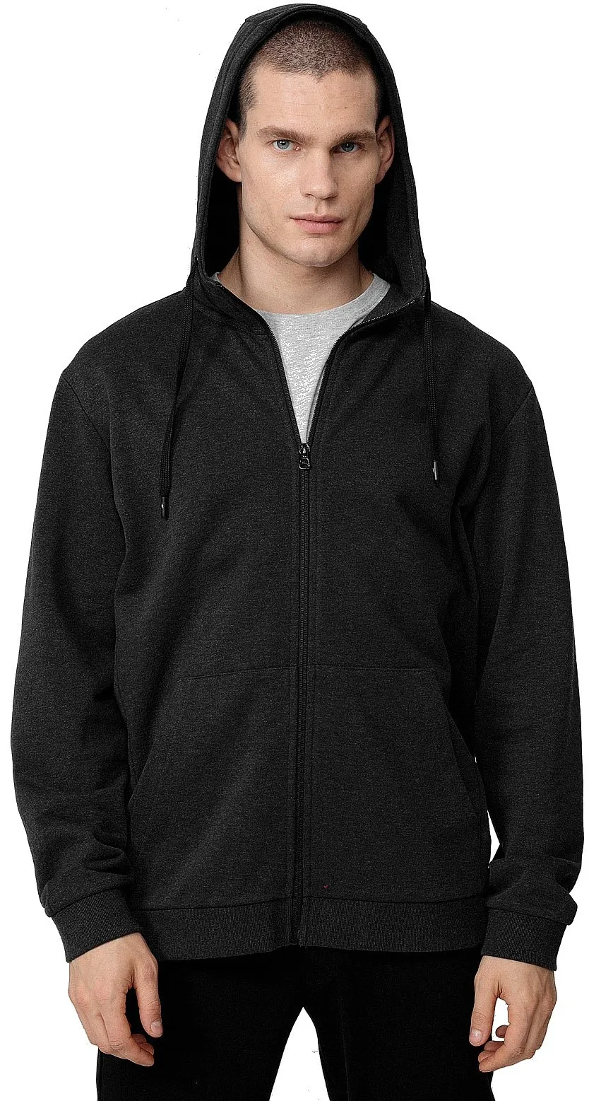 SUDADERA 4F H4Z22BLM353 ZIP  20S/DEEP BLACK  MEN´S