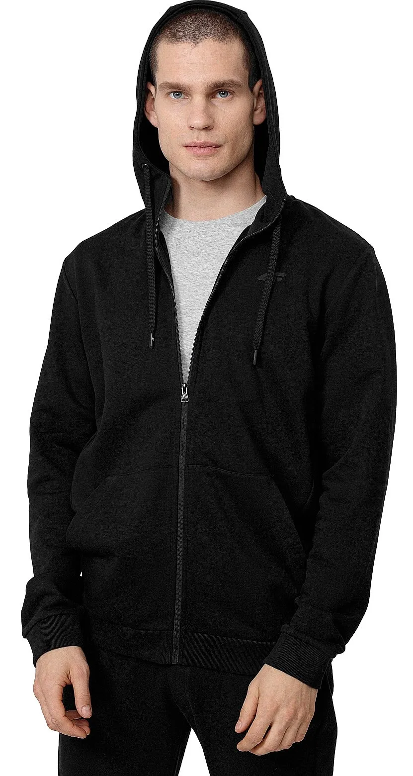 SUDADERA 4F H4Z22BLM353 ZIP  20S/DEEP BLACK  MEN´S