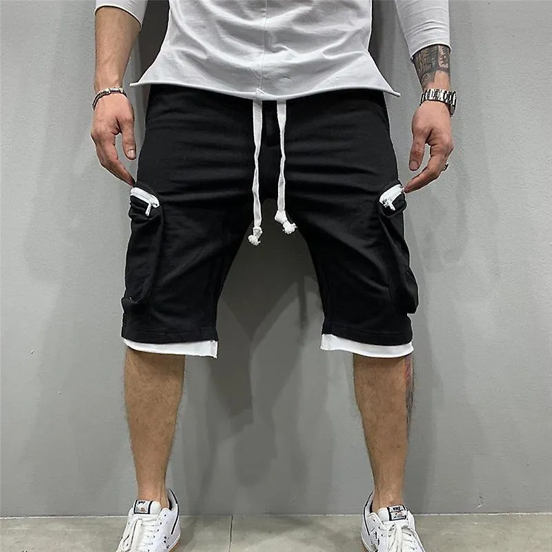 SUMMER HIP HOP SHORTS MEN JOGGING SHORT PANTS CASUAL FITNESS STREETWEAR MEN MULTIPOCKET SPORT CASUAL HIP CARGO SHORTS