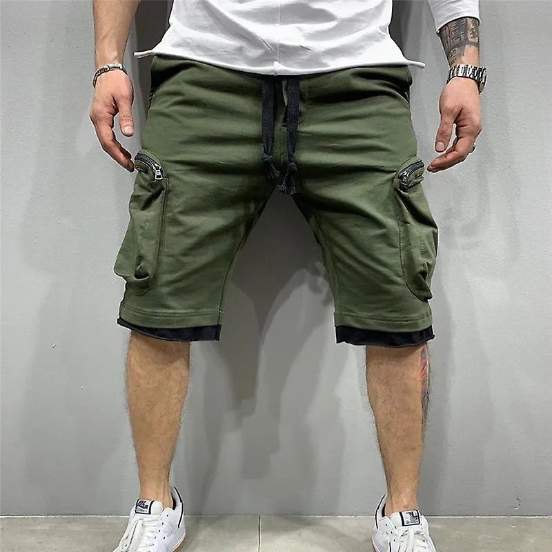 SUMMER HIP HOP SHORTS MEN JOGGING SHORT PANTS CASUAL FITNESS STREETWEAR MEN MULTIPOCKET SPORT CASUAL HIP CARGO SHORTS