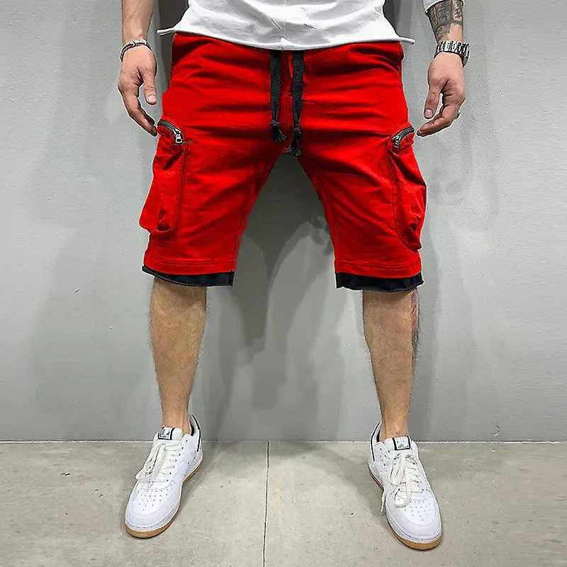 SUMMER HIP HOP SHORTS MEN JOGGING SHORT PANTS CASUAL FITNESS STREETWEAR MEN MULTIPOCKET SPORT CASUAL HIP CARGO SHORTS