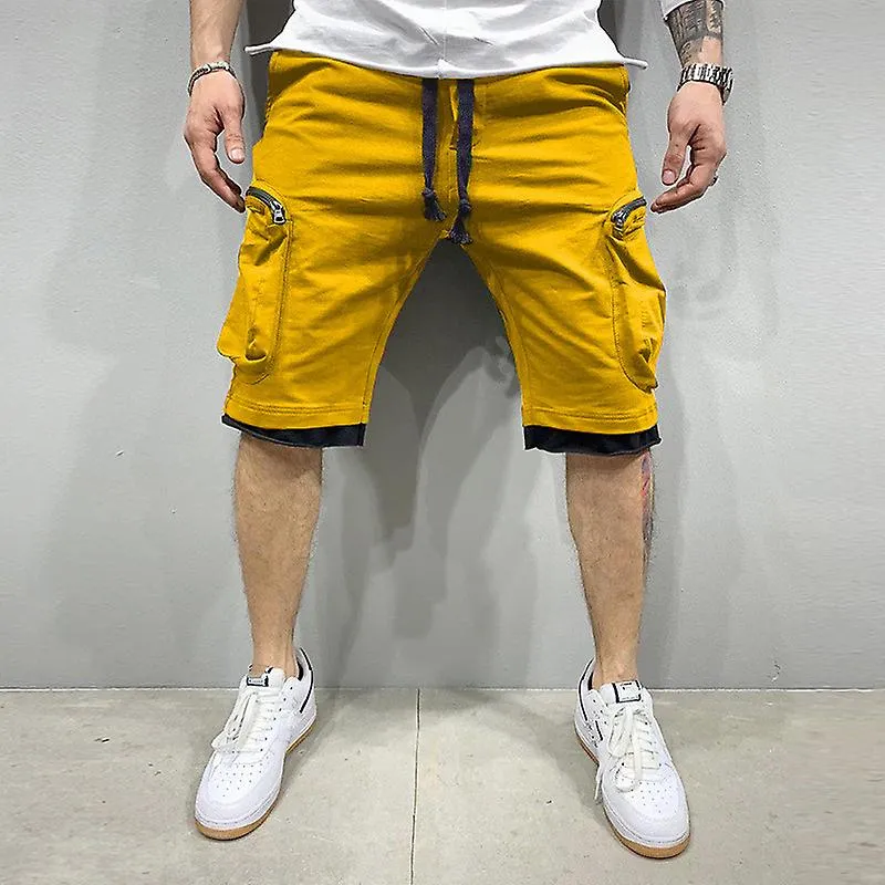 SUMMER HIP HOP SHORTS MEN JOGGING SHORT PANTS CASUAL FITNESS STREETWEAR MEN MULTIPOCKET SPORT CASUAL HIP CARGO SHORTS