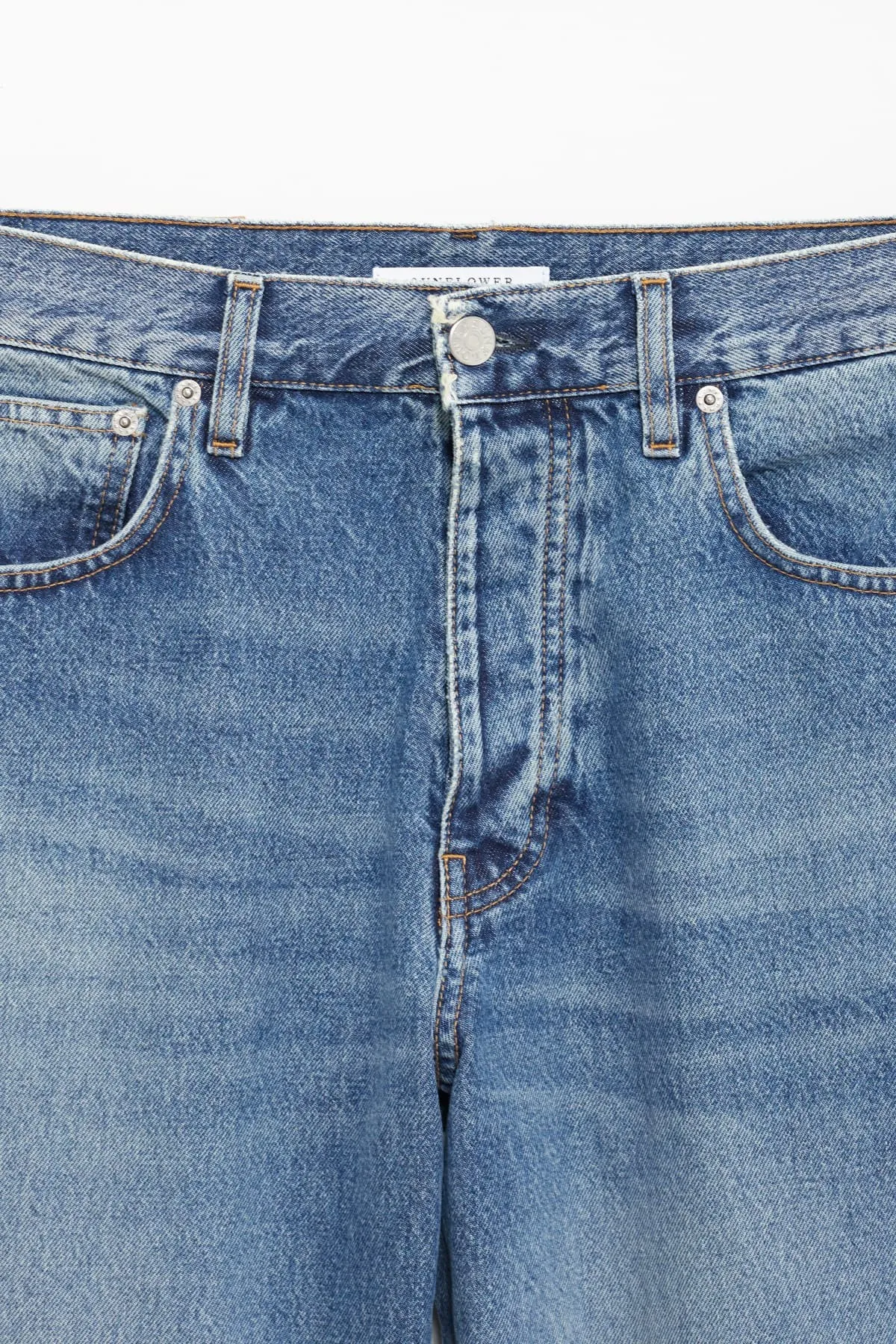 SUNFLOWER MID BLUE WIDE TWIST TROUSER