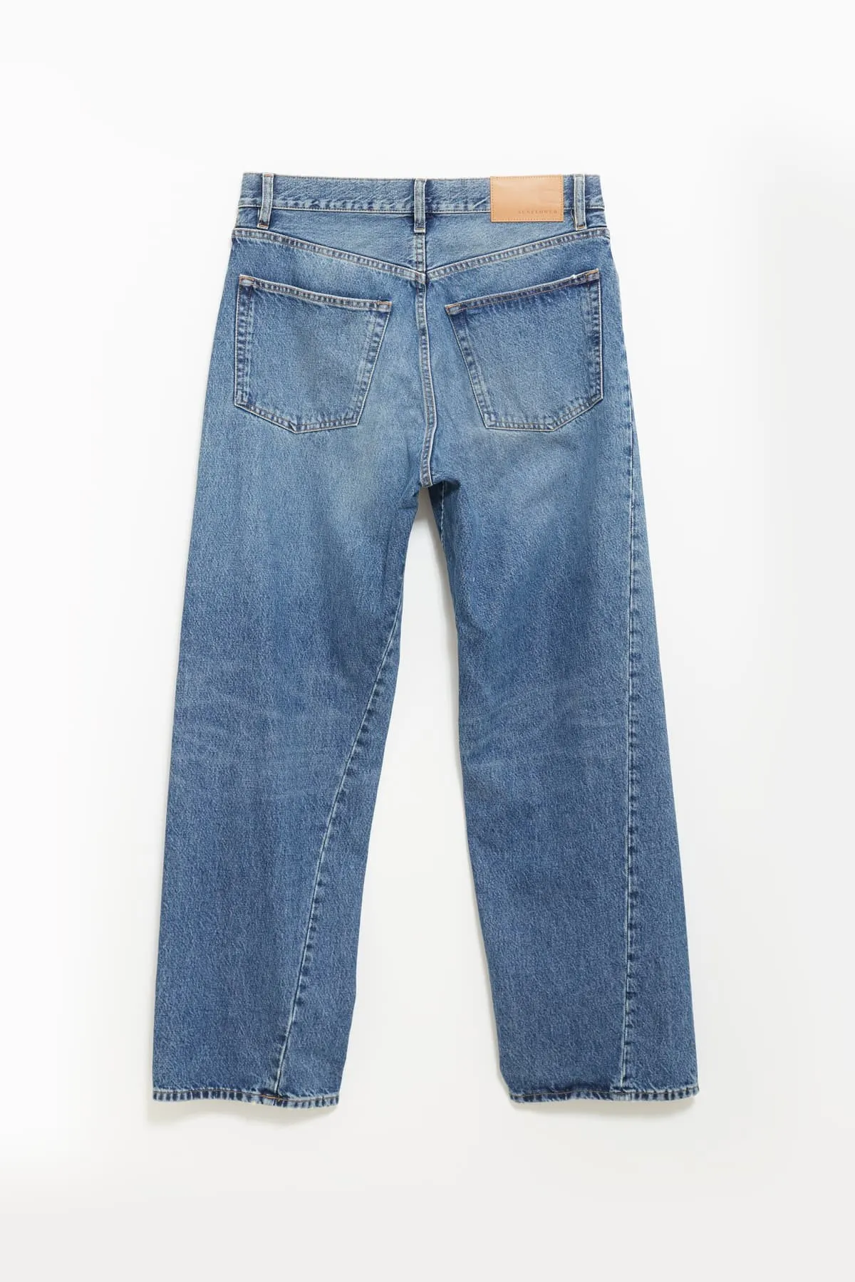 SUNFLOWER MID BLUE WIDE TWIST TROUSER