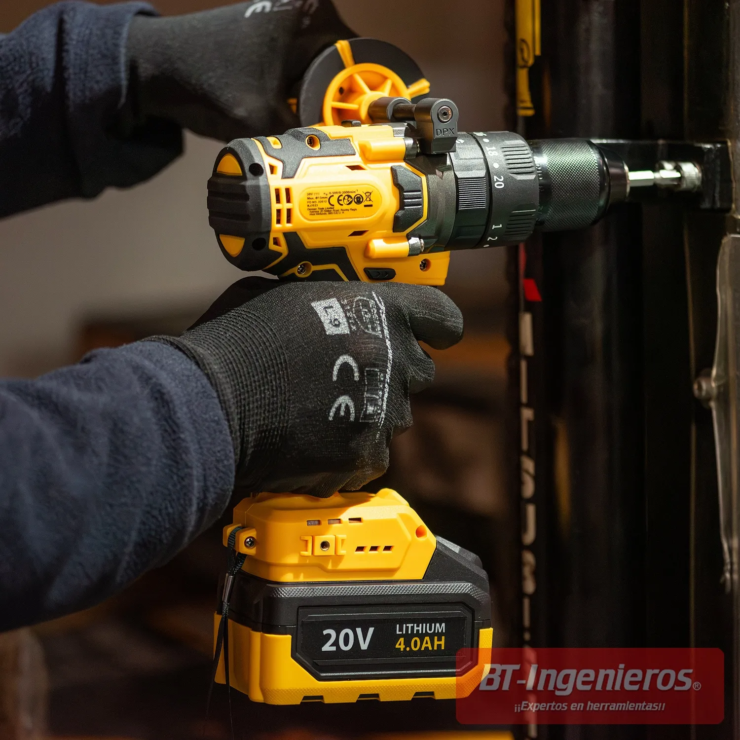 Taladro combinado a batería Brushless 20V Jobsite | 80 Nm | 1 x Batería 4 Ah