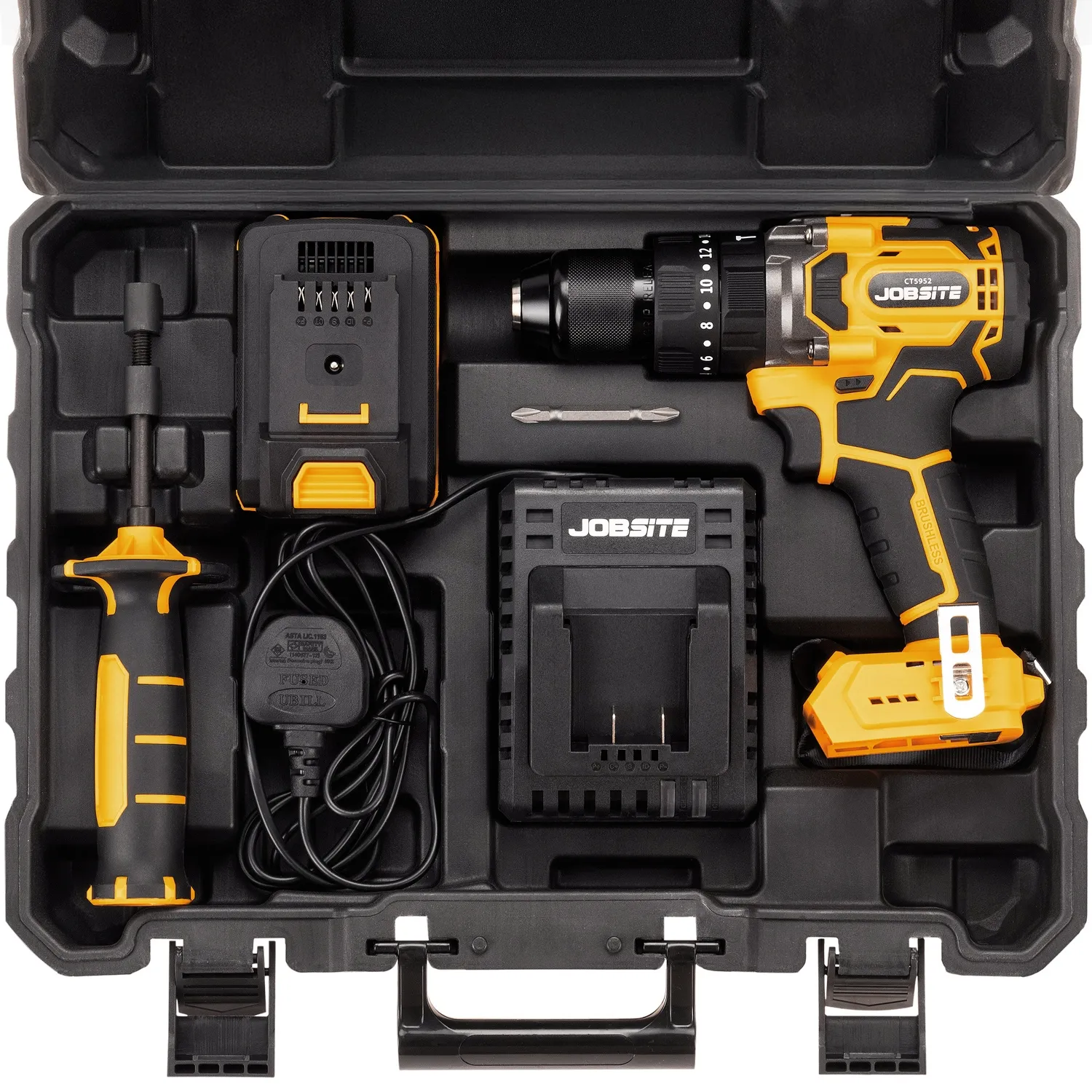Taladro combinado a batería Brushless 20V Jobsite | 80 Nm | 1 x Batería 4 Ah