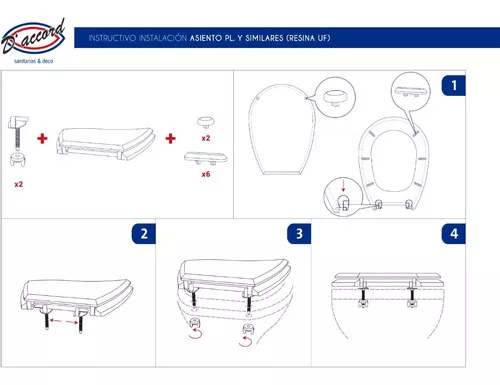 Tapa Asiento De Inodoro Blanco Resina De Urea D'accord Pilar