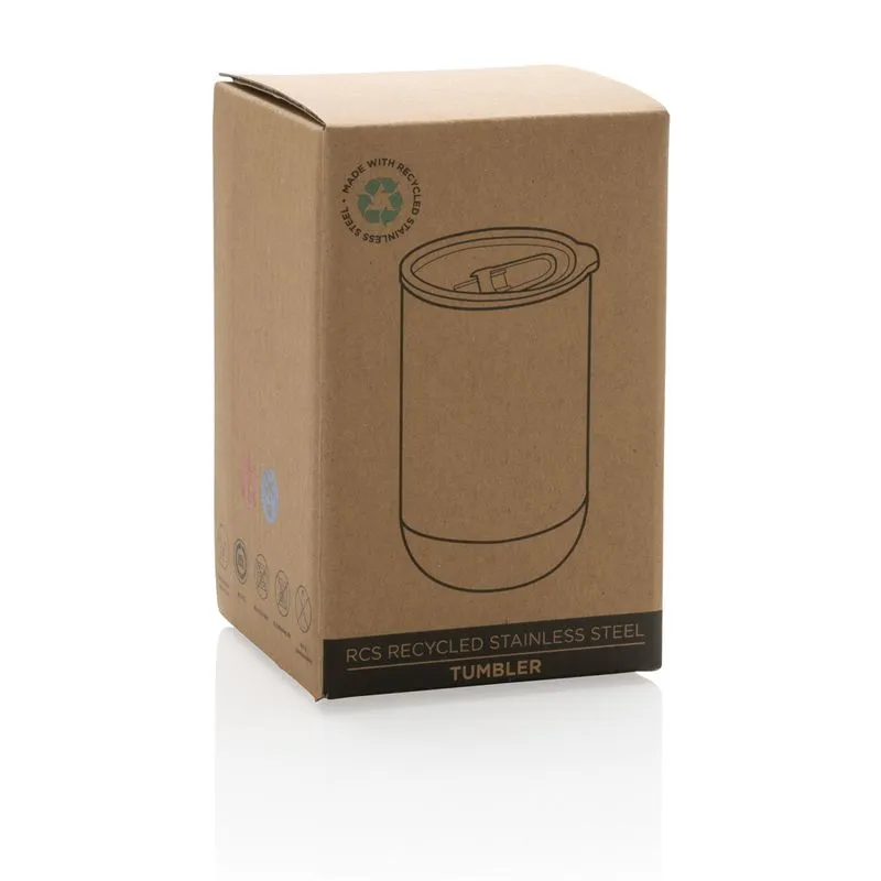 Taza promocional de acero inox reciclado 360 ml RCS