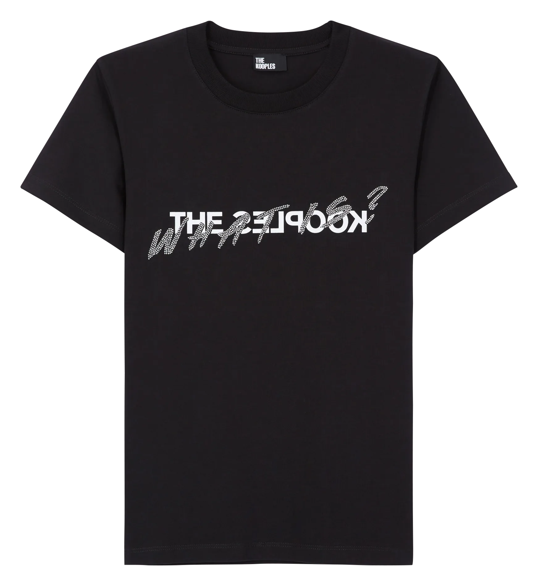 THE KOOPLES Camiseta de algodón serigrafiada en negro