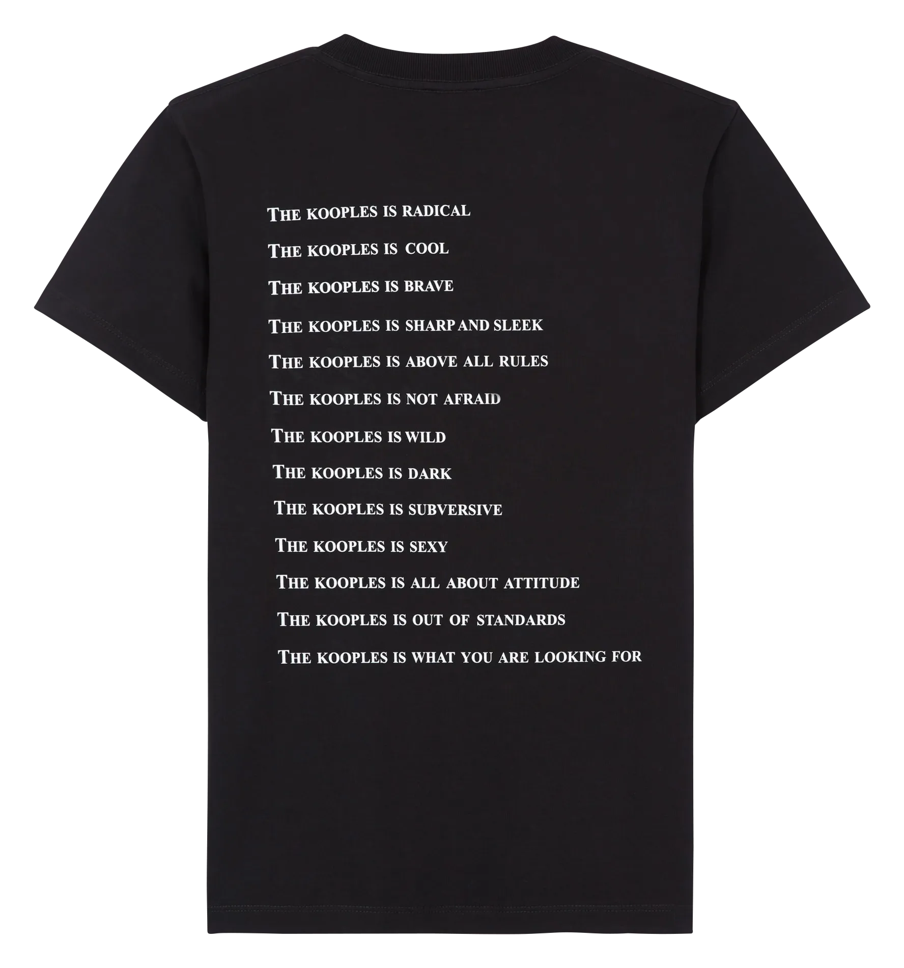 THE KOOPLES Camiseta de algodón serigrafiada en negro