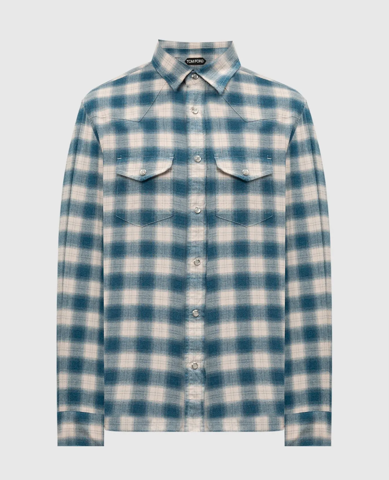 Tom Ford Blue checked shirt