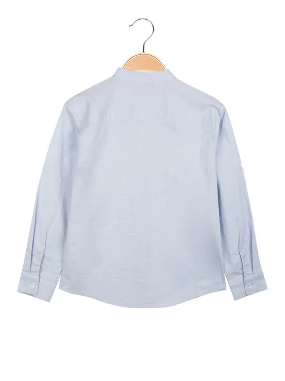 U.S. Grand Polo Camisa mandarina de niño en lino