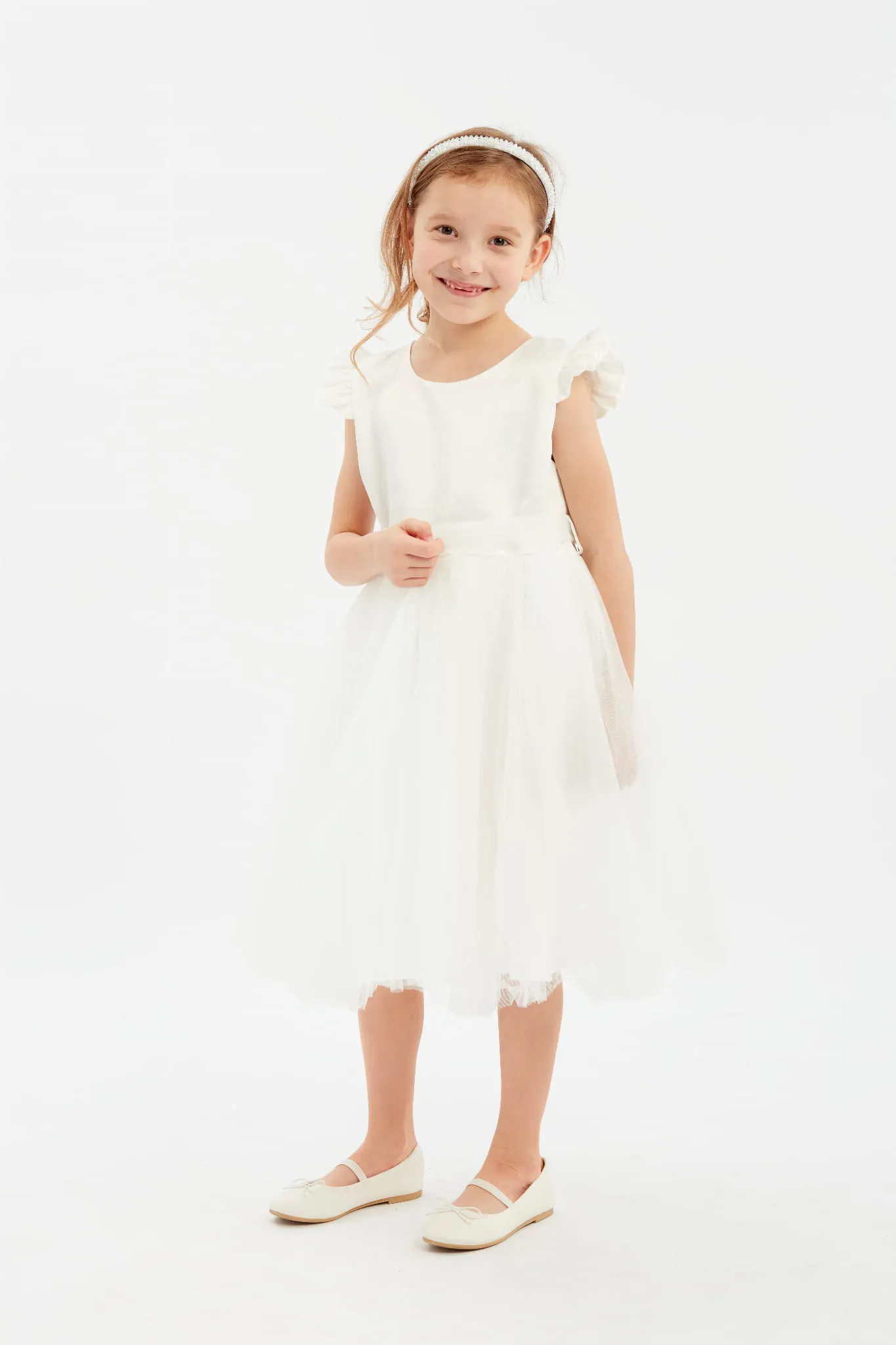 Vestido ceremonia niña Violette blanco