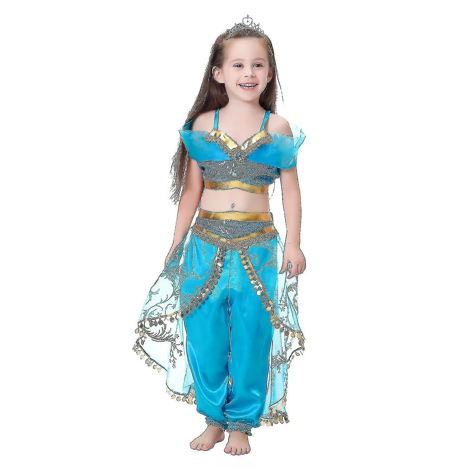 Vestido de baile niños vestido niña Jasmine princesa vestido niña vestido de niña