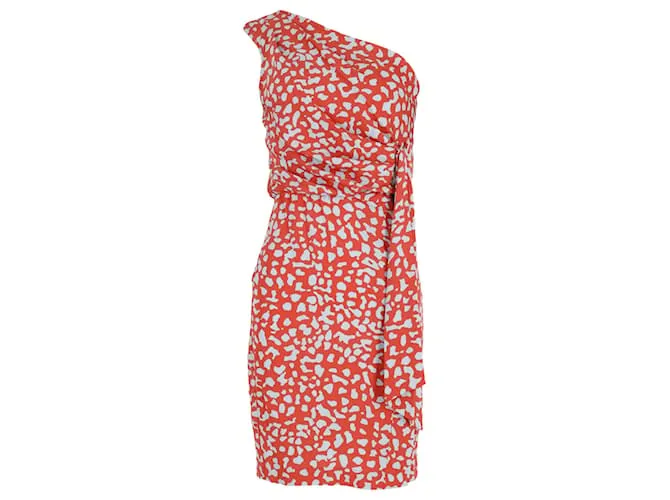 Vestido de seda multicolor con estampado de leopardo Agatha de Diane Von Furstenberg Impresión de pitón 