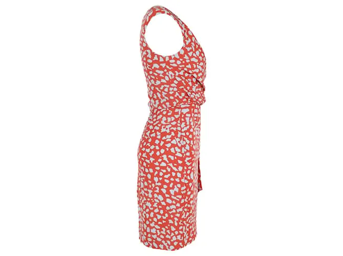 Vestido de seda multicolor con estampado de leopardo Agatha de Diane Von Furstenberg Impresión de pitón 