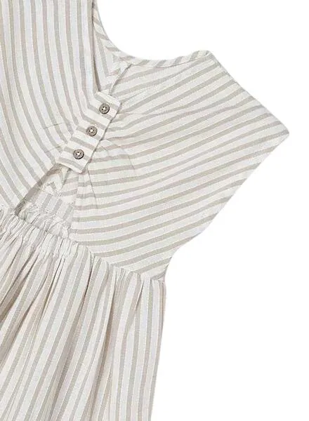 Vestido Mayoral Rayas Beige Para Niña