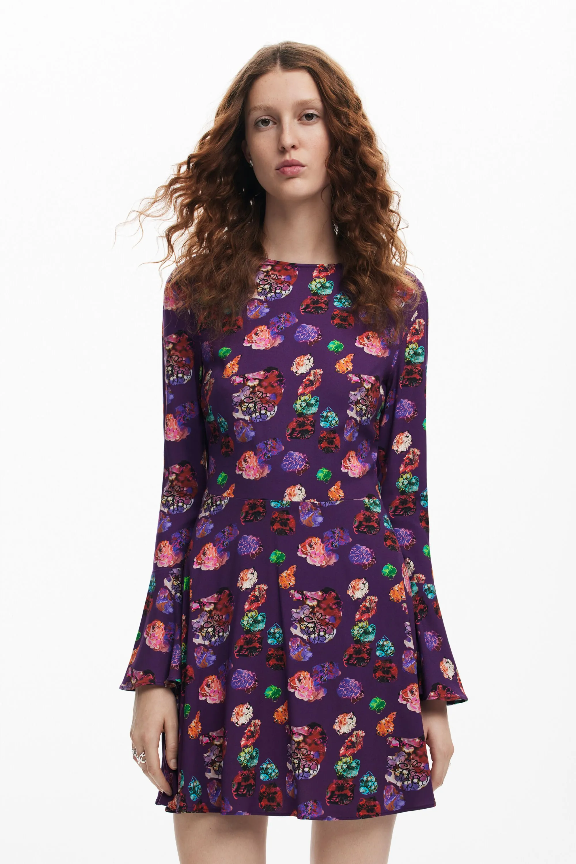 Vestido mini flores M. Christian Lacroix