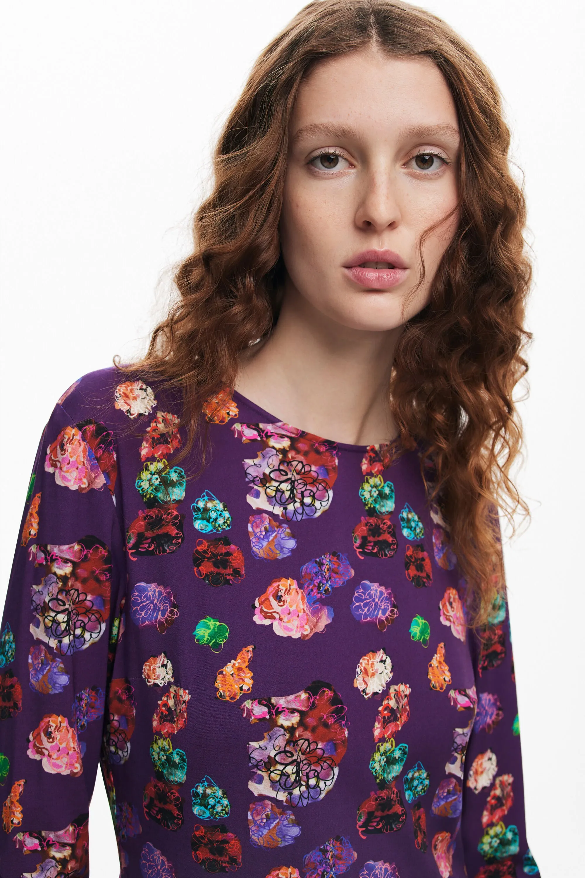 Vestido mini flores M. Christian Lacroix