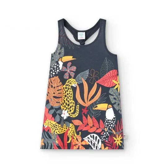 Vestido niña Bóboli estampado tropical