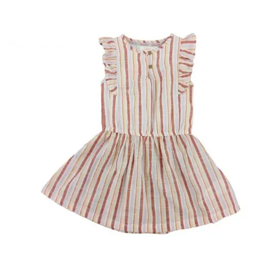 Vestido niña Jubel rayas mandarina