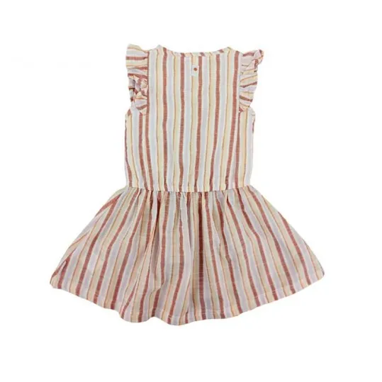 Vestido niña Jubel rayas mandarina