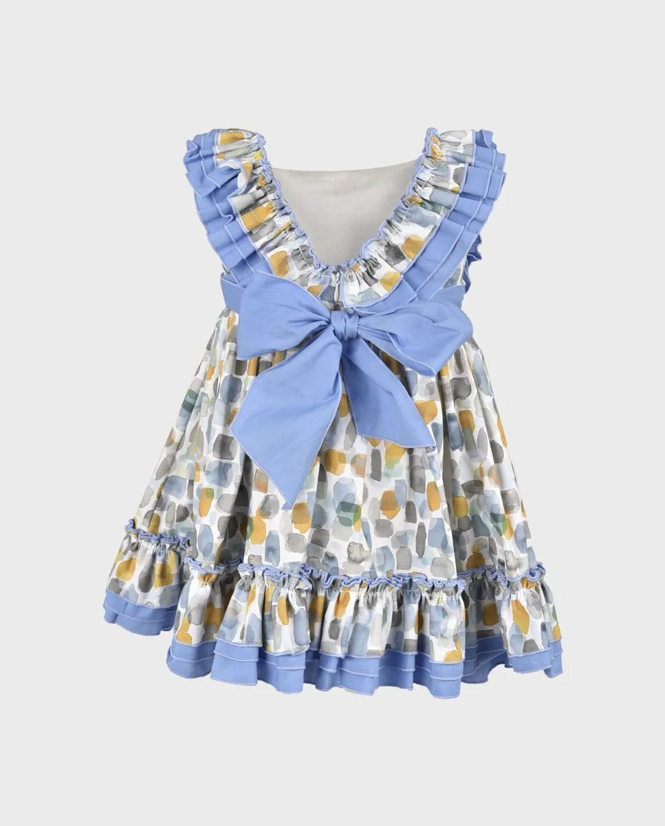 Vestido niña manchas multicolor
