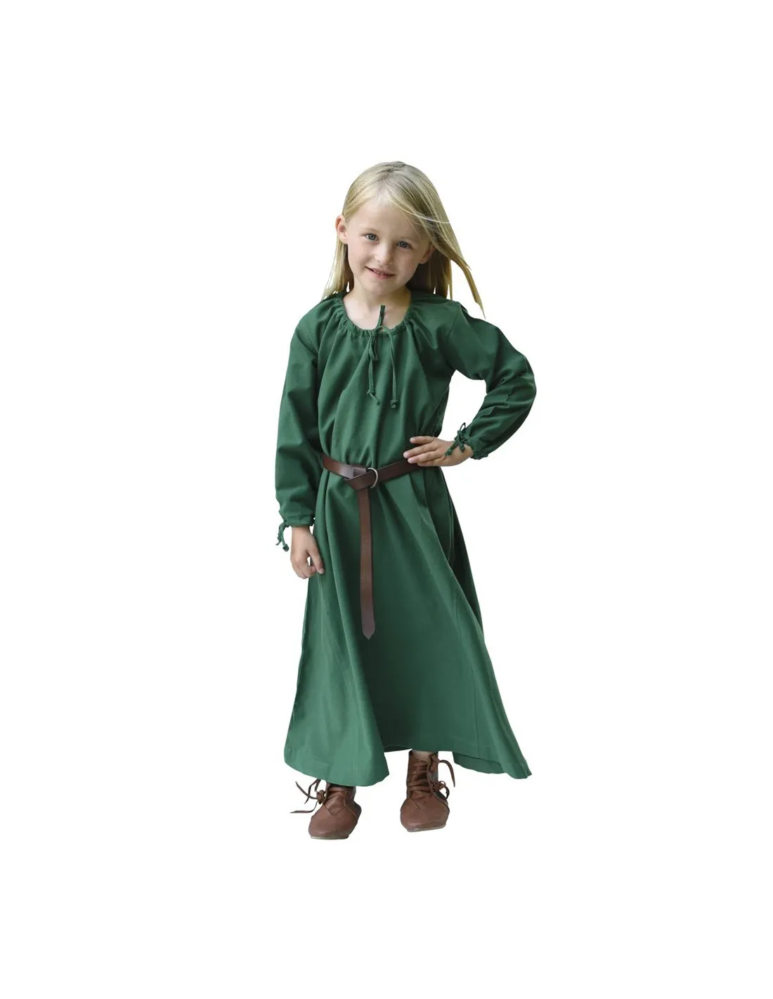 Vestido vikingo verde Ana, niña