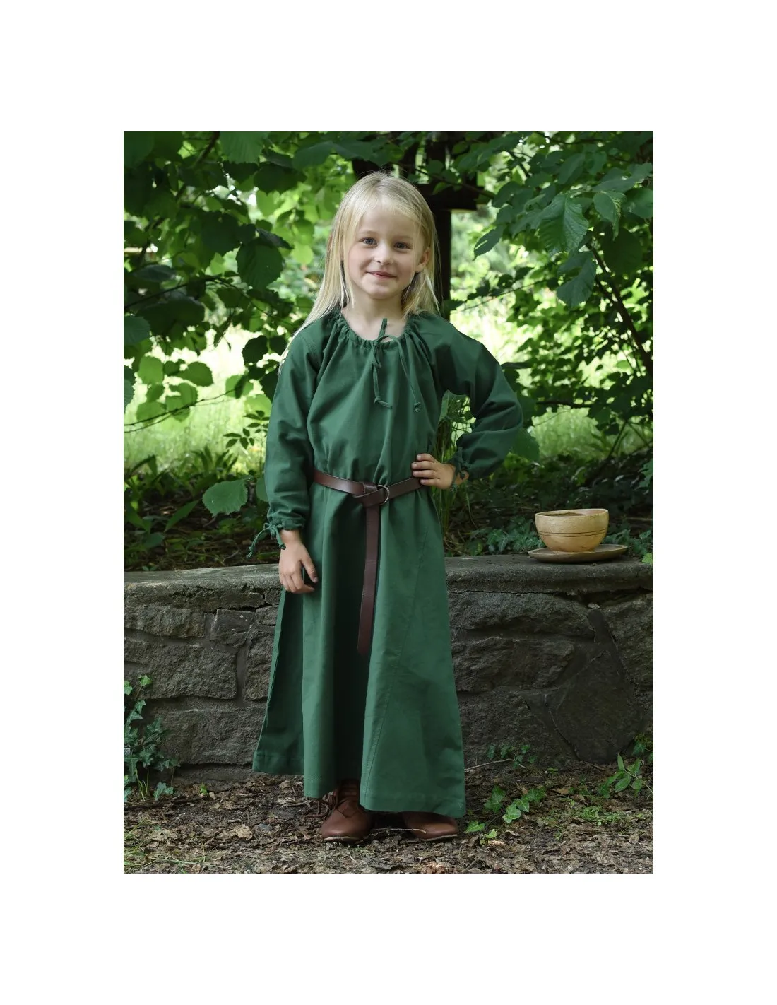 Vestido vikingo verde Ana, niña